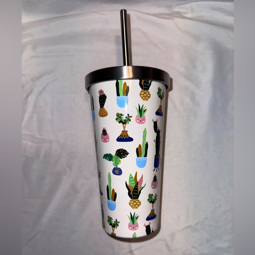 Cat Pots & Elephant Pots Print Stainless Steel Tumbler with straw OCD Design NEW
